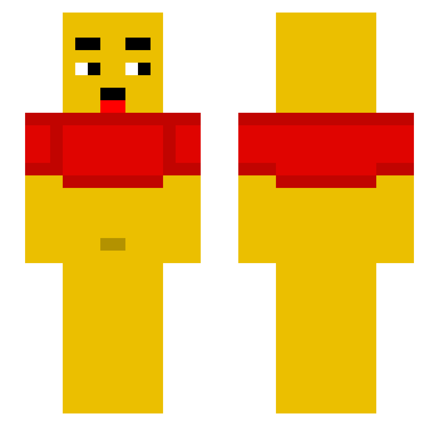 Randeeers Minecraft skin, front and back view