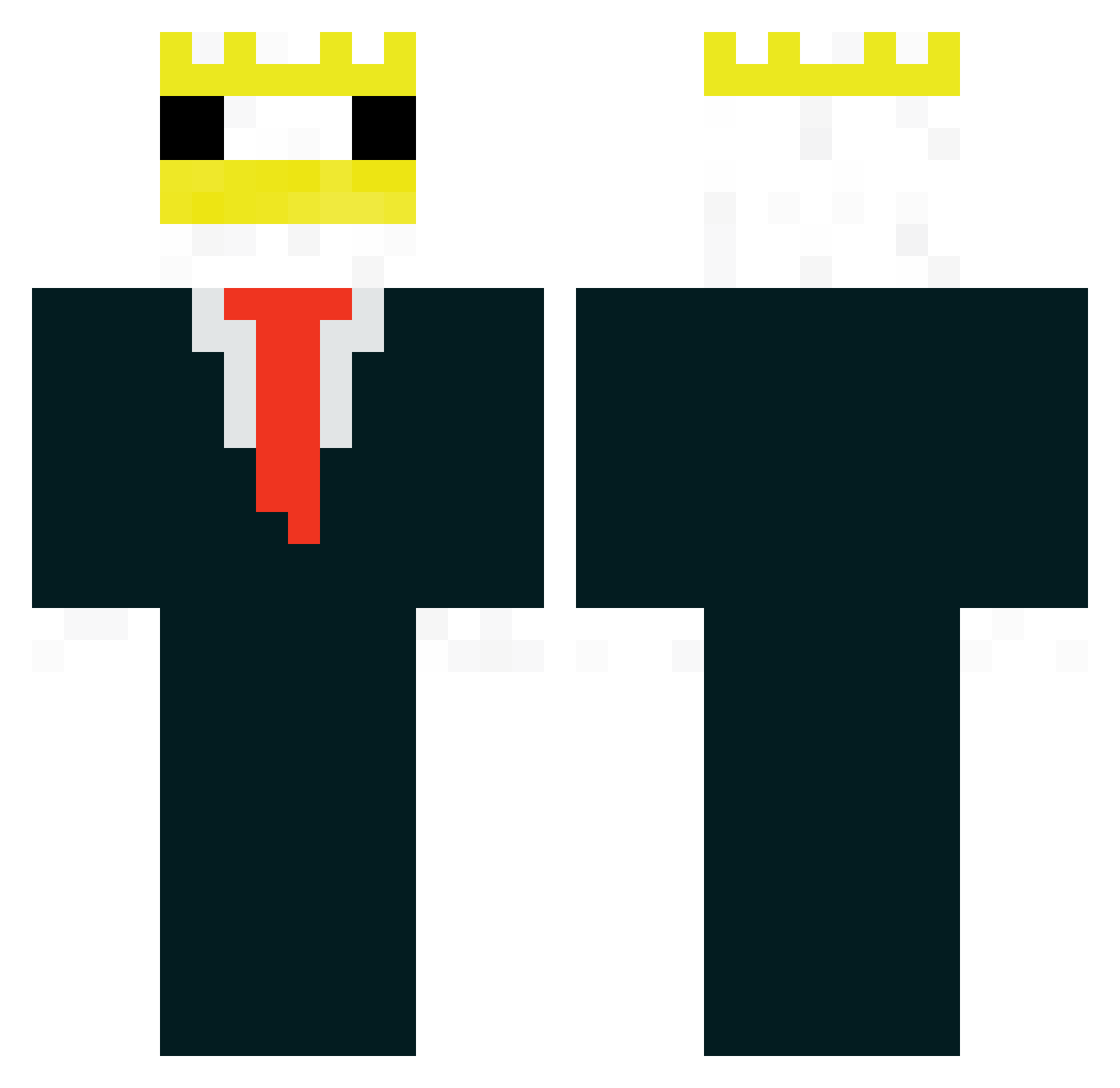 Alfredhalfdan Minecraft skin, front and back view