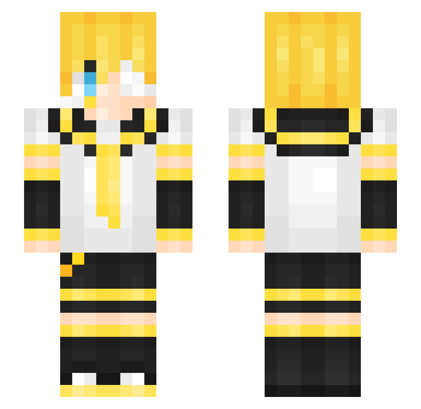 DieLebensretter Minecraft skin, front and back view