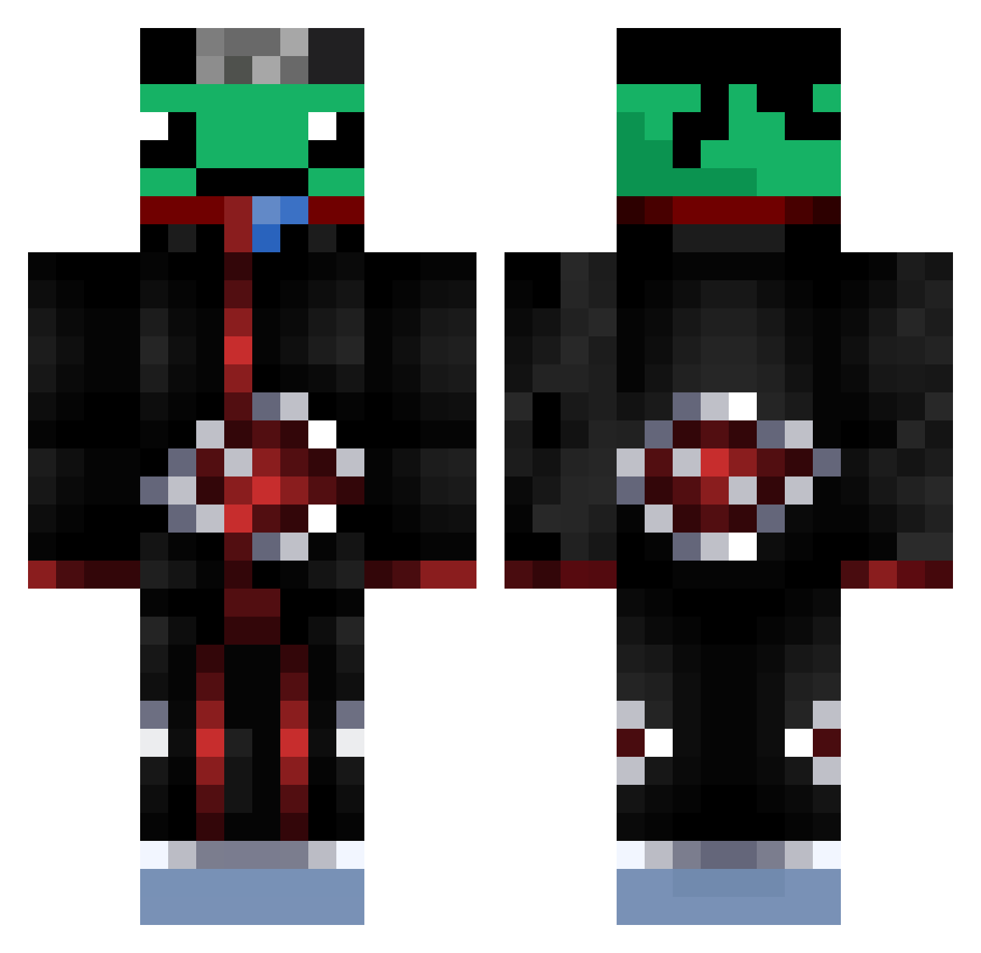 dathehe2008 Minecraft skin, front and back view