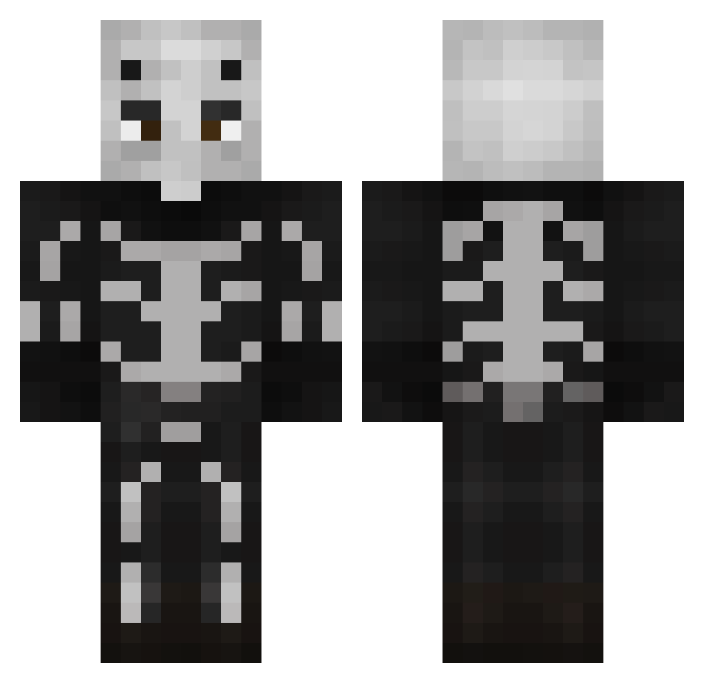 Makrii Minecraft skin, front and back view