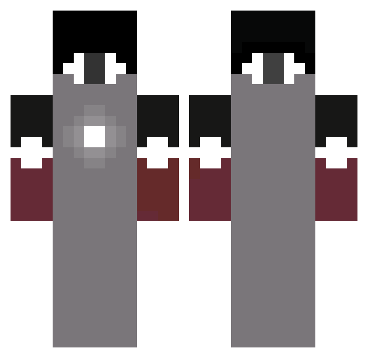 TONY_KARATE Minecraft skin, front and back view