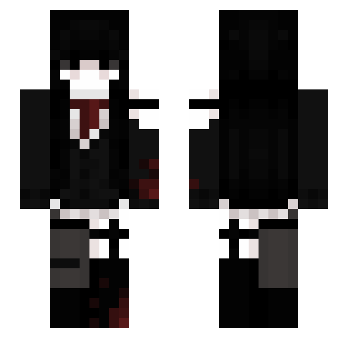 HatsuKu19 Minecraft skin, front and back view