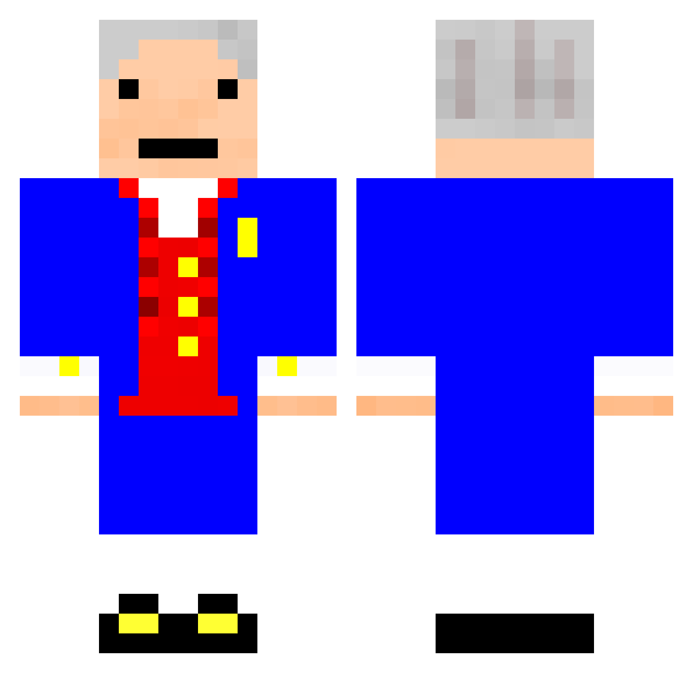 FrostyzReBirth Minecraft skin, front and back view