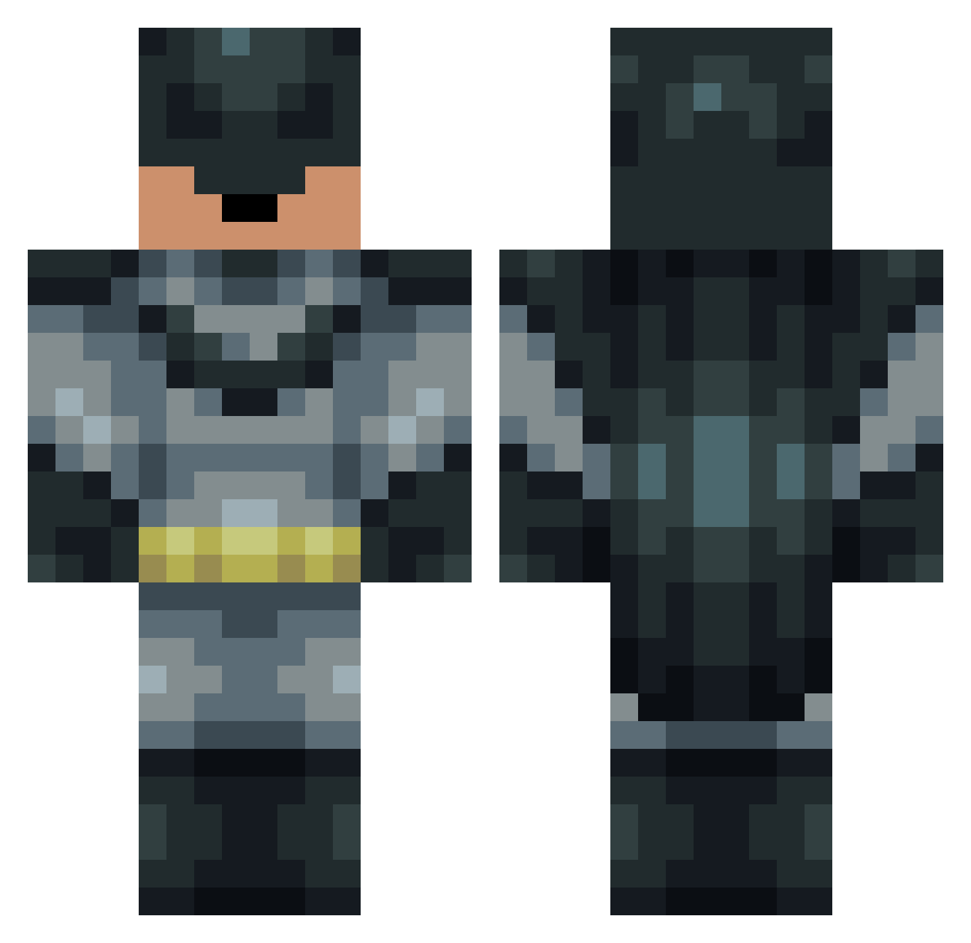 ZXCMANGUSTIN Minecraft skin, front and back view