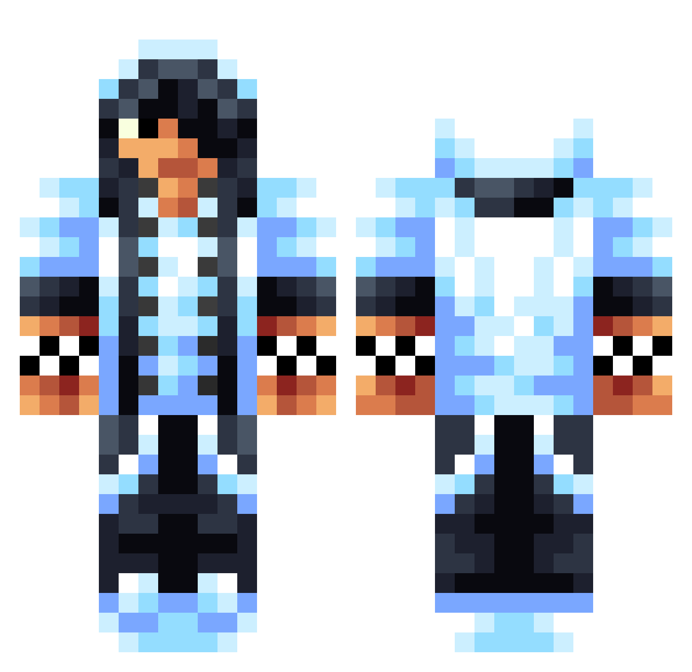 vGeorge23 Minecraft skin, front and back view