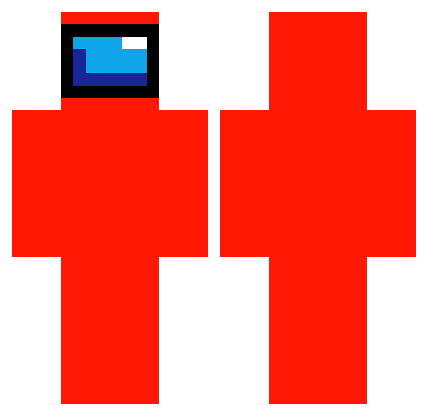 Conspairicy Minecraft skin, front and back view