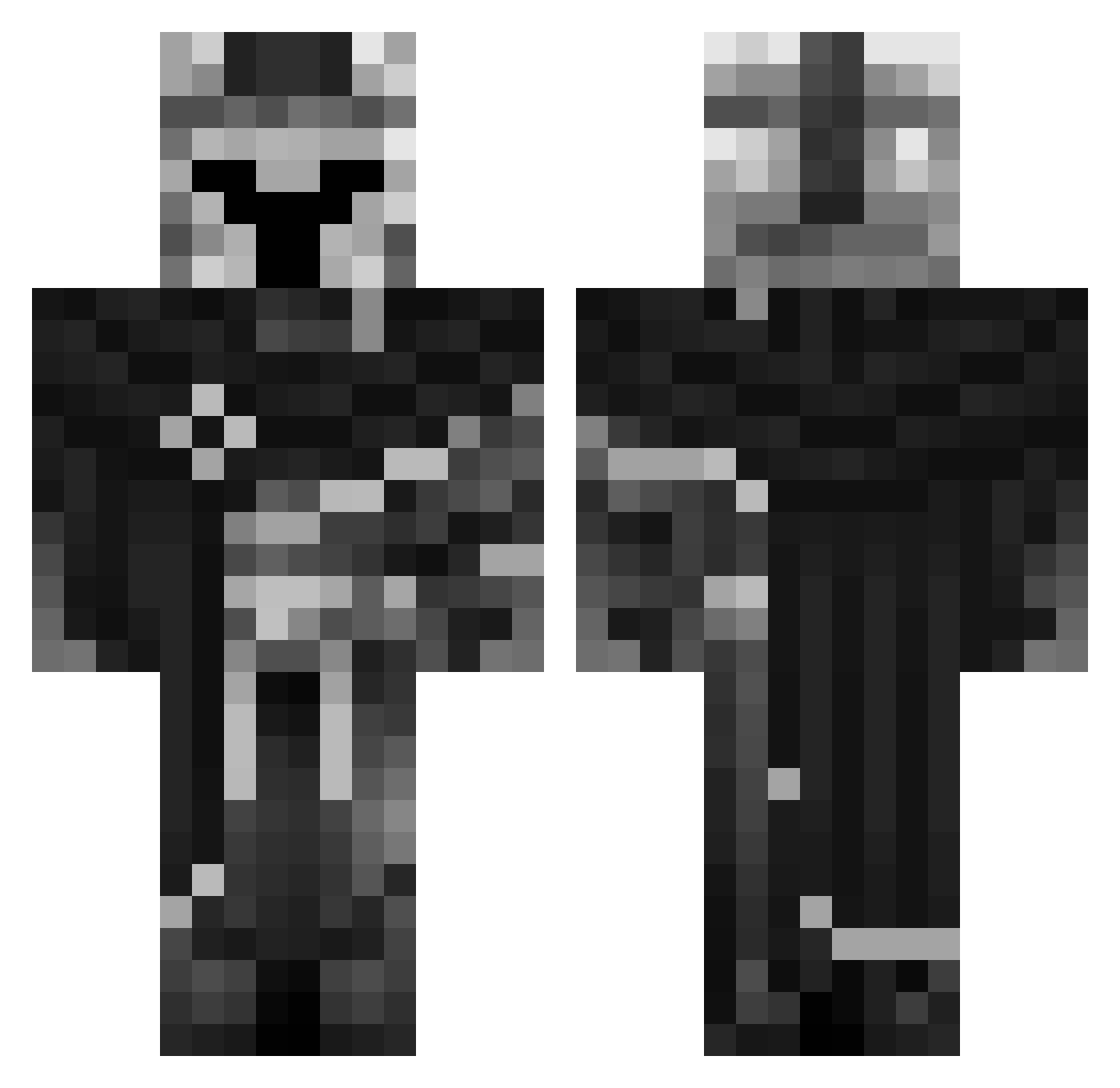 DankKnight88 Minecraft skin, front and back view