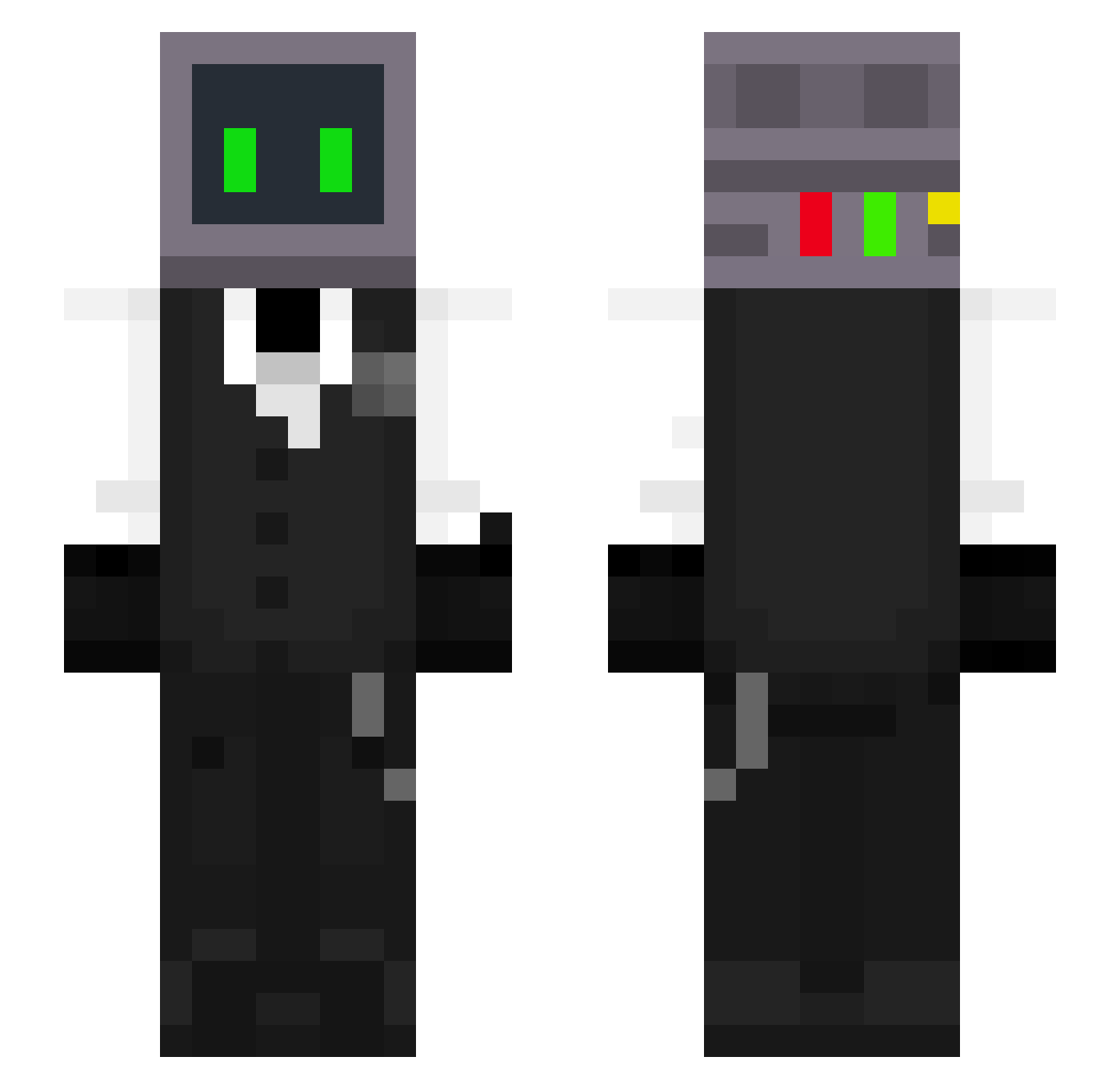 TigerCat8 Minecraft skin, front and back view