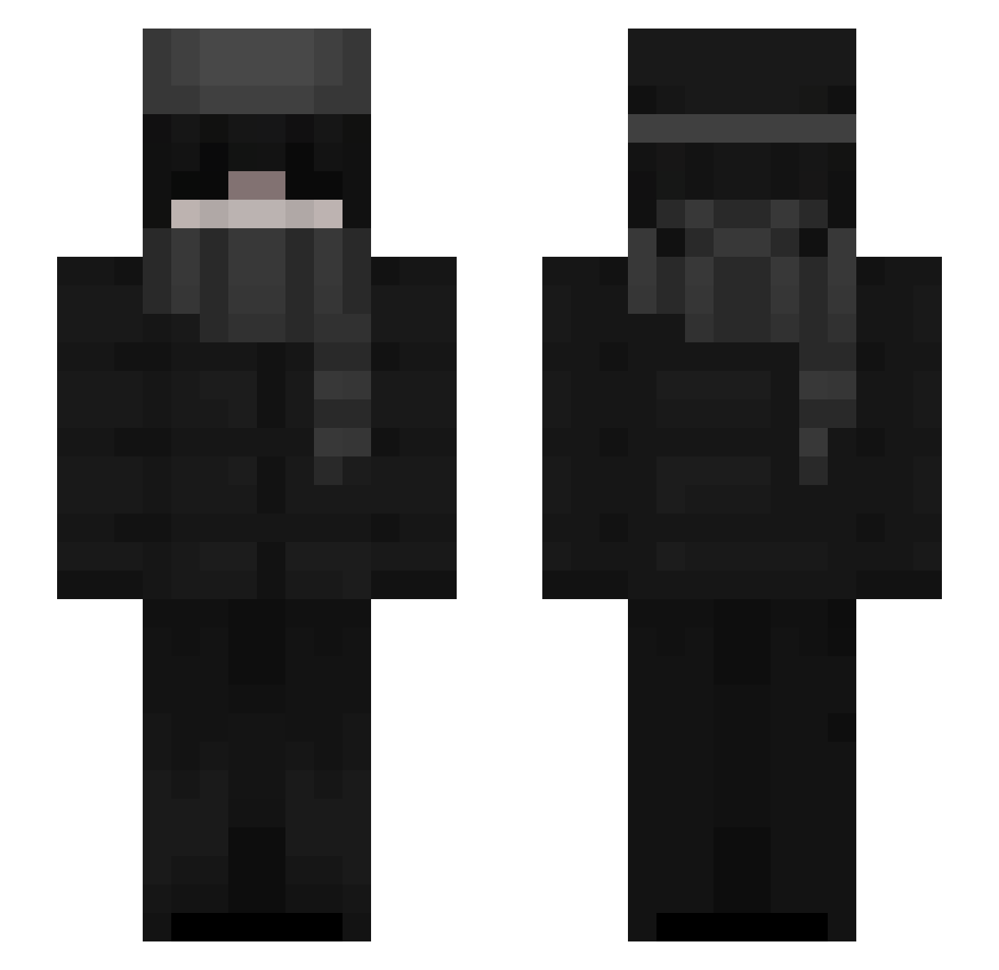SeafoodCongee Minecraft skin, front and back view
