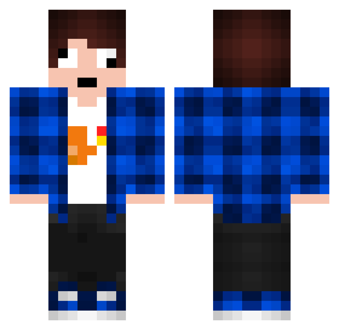 Tacogs_D_Pro Minecraft skin, front and back view
