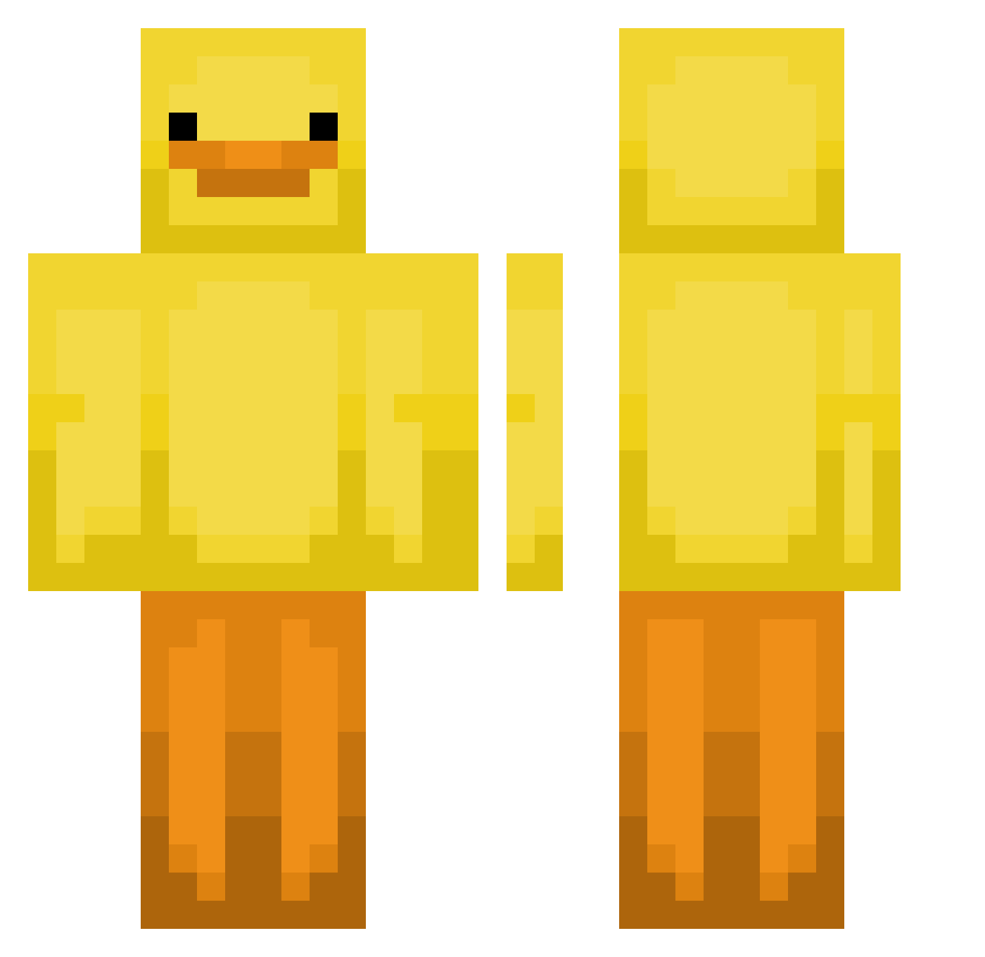 xXkirizoXx Minecraft skin, front and back view