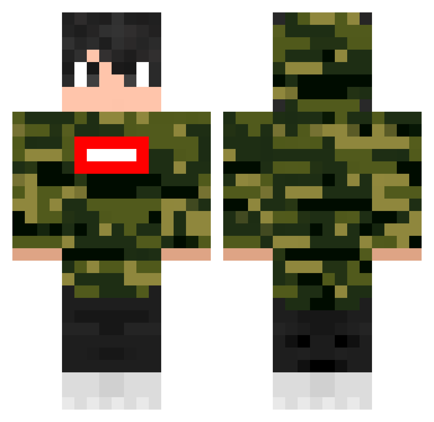 HabibiZane03 Minecraft skin, front and back view