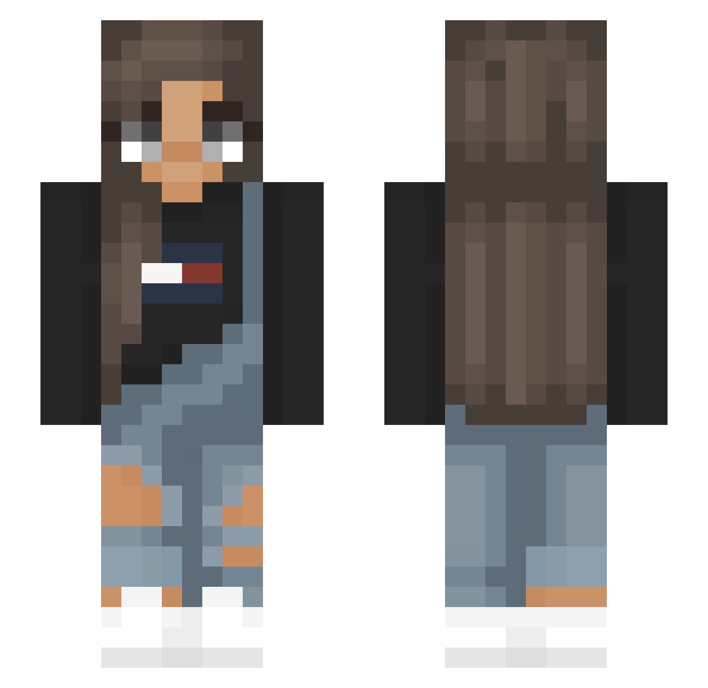 xCrazyLaney_ Minecraft skin, front and back view