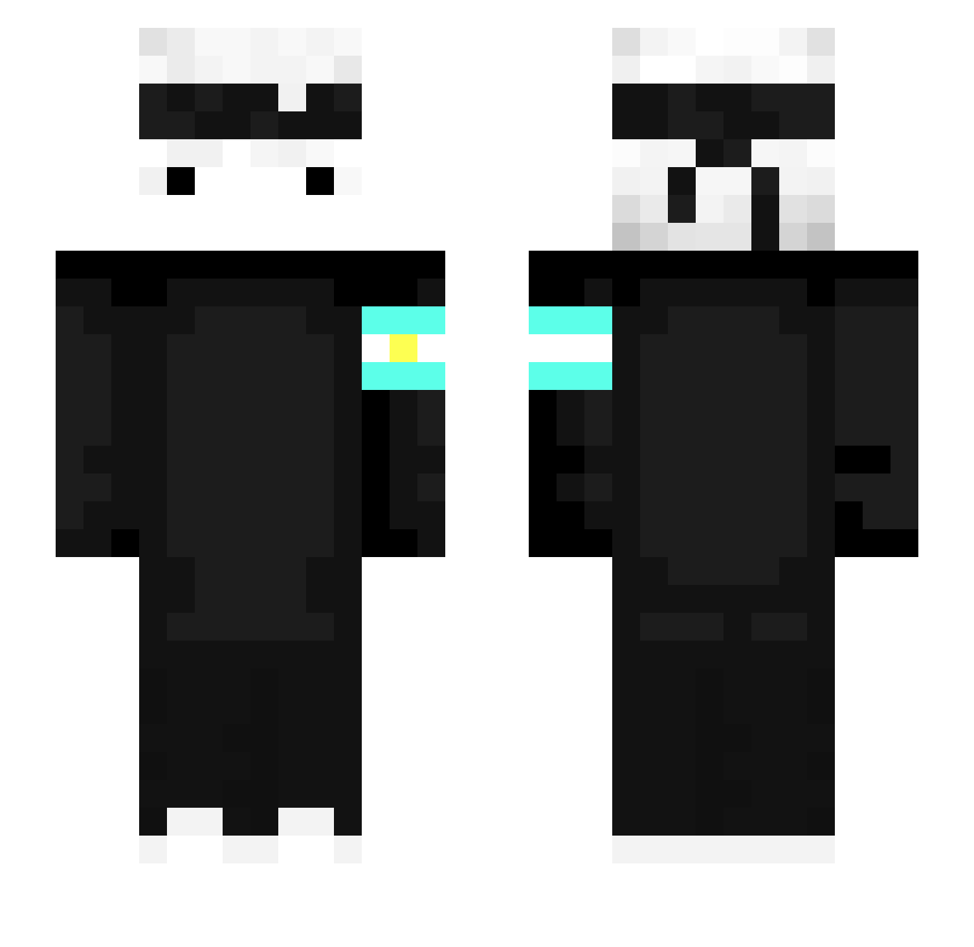 Mangery Minecraft skin, front and back view
