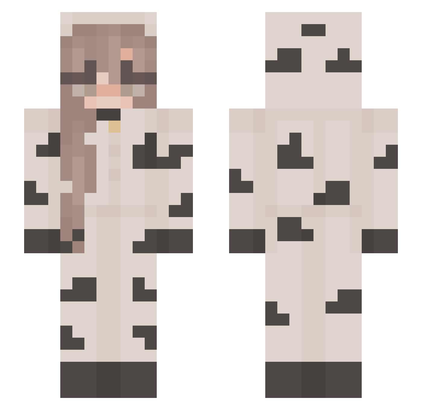 realbirdie Minecraft skin, front and back view