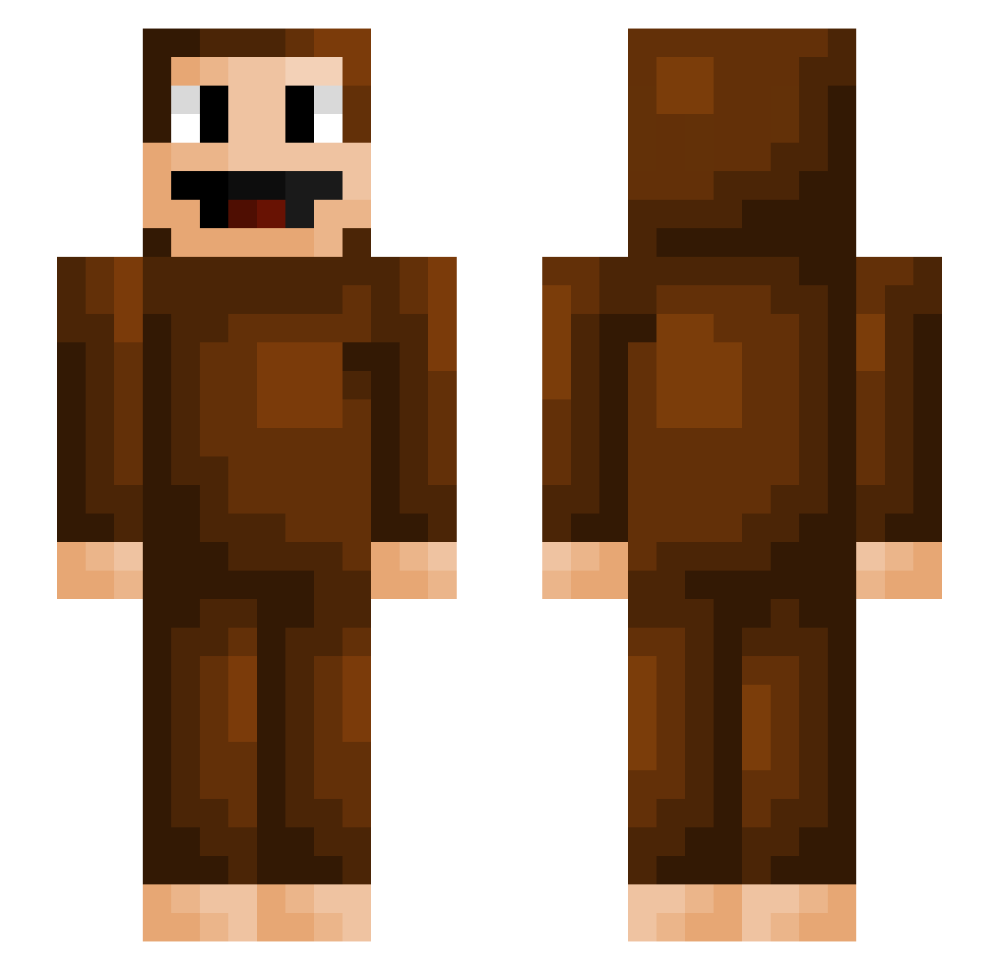 vreyla Minecraft skin, front and back view