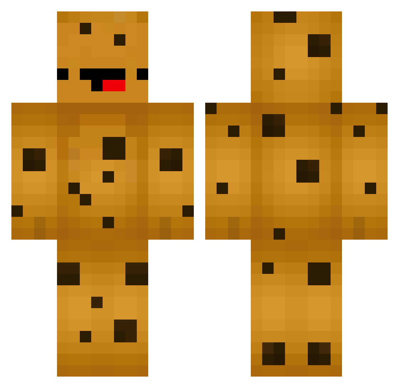 Koekjes769 Minecraft skin, front and back view