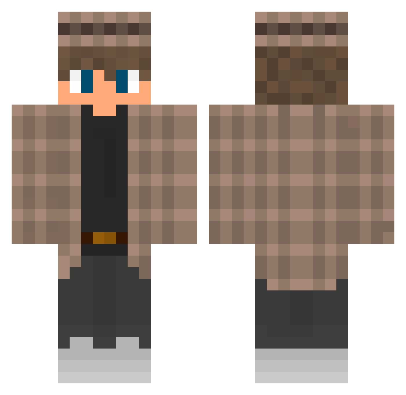 ReiVacuum Minecraft skin, front and back view