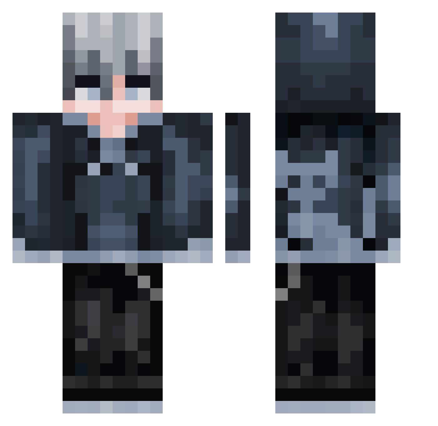 RadMirror903 Minecraft skin, front and back view