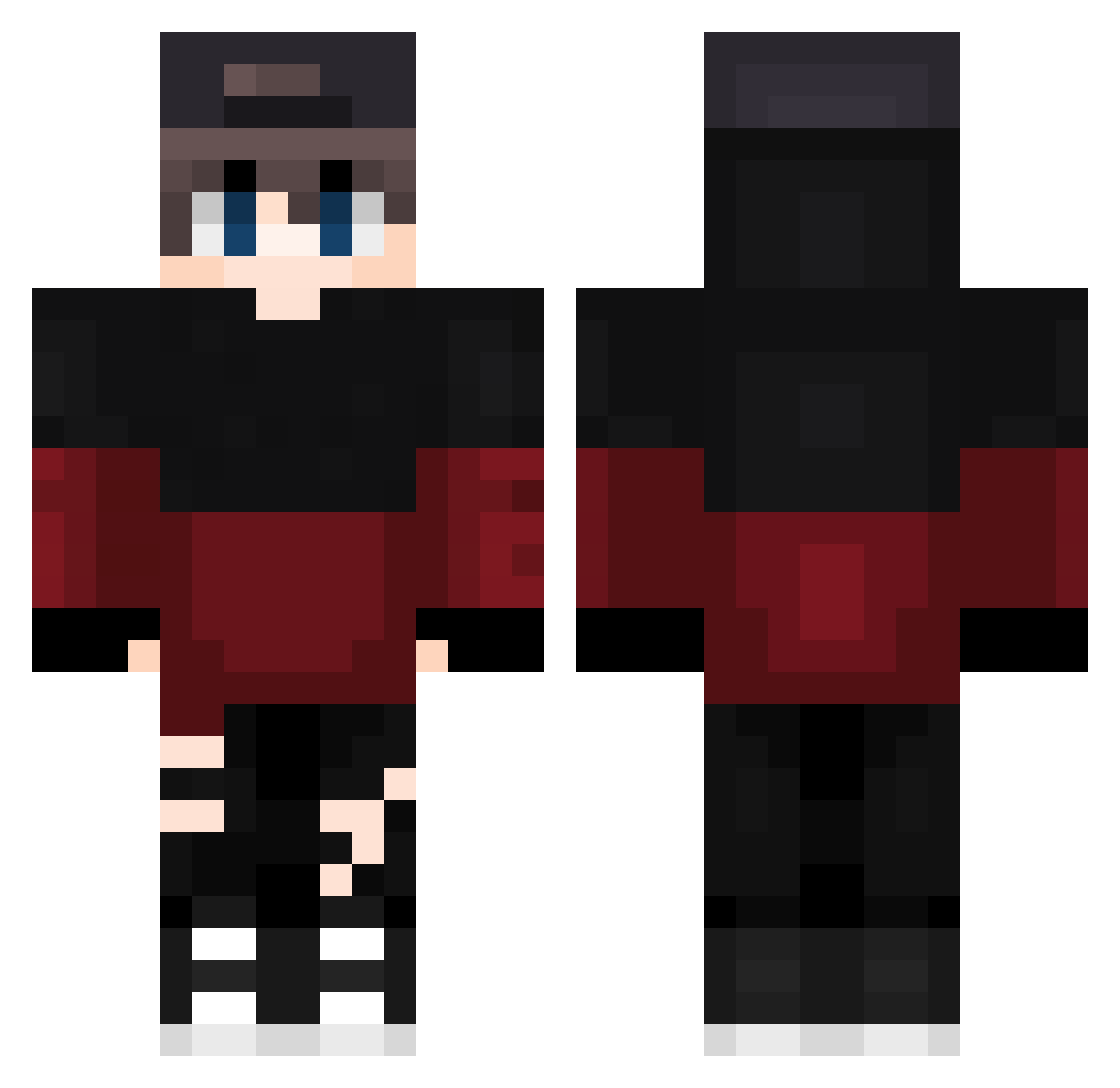 zReaper_ Minecraft skin, front and back view
