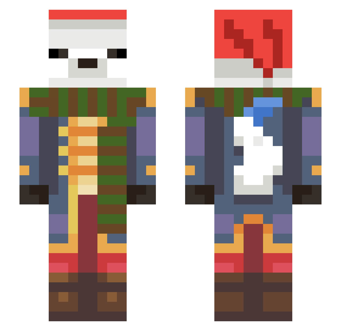 Ritchards00 Minecraft skin, front and back view