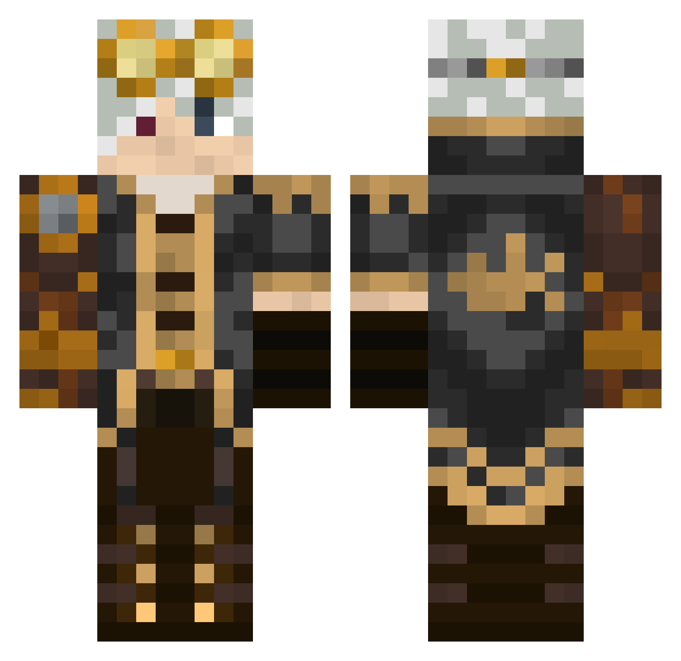 flain_ Minecraft skin, front and back view