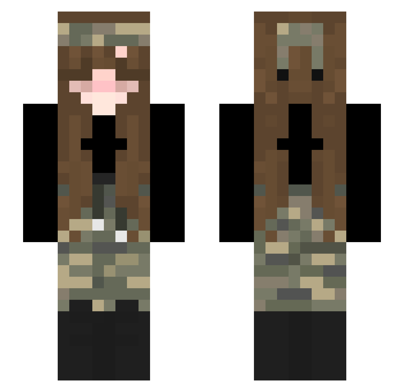 Gema_RL Minecraft skin, front and back view