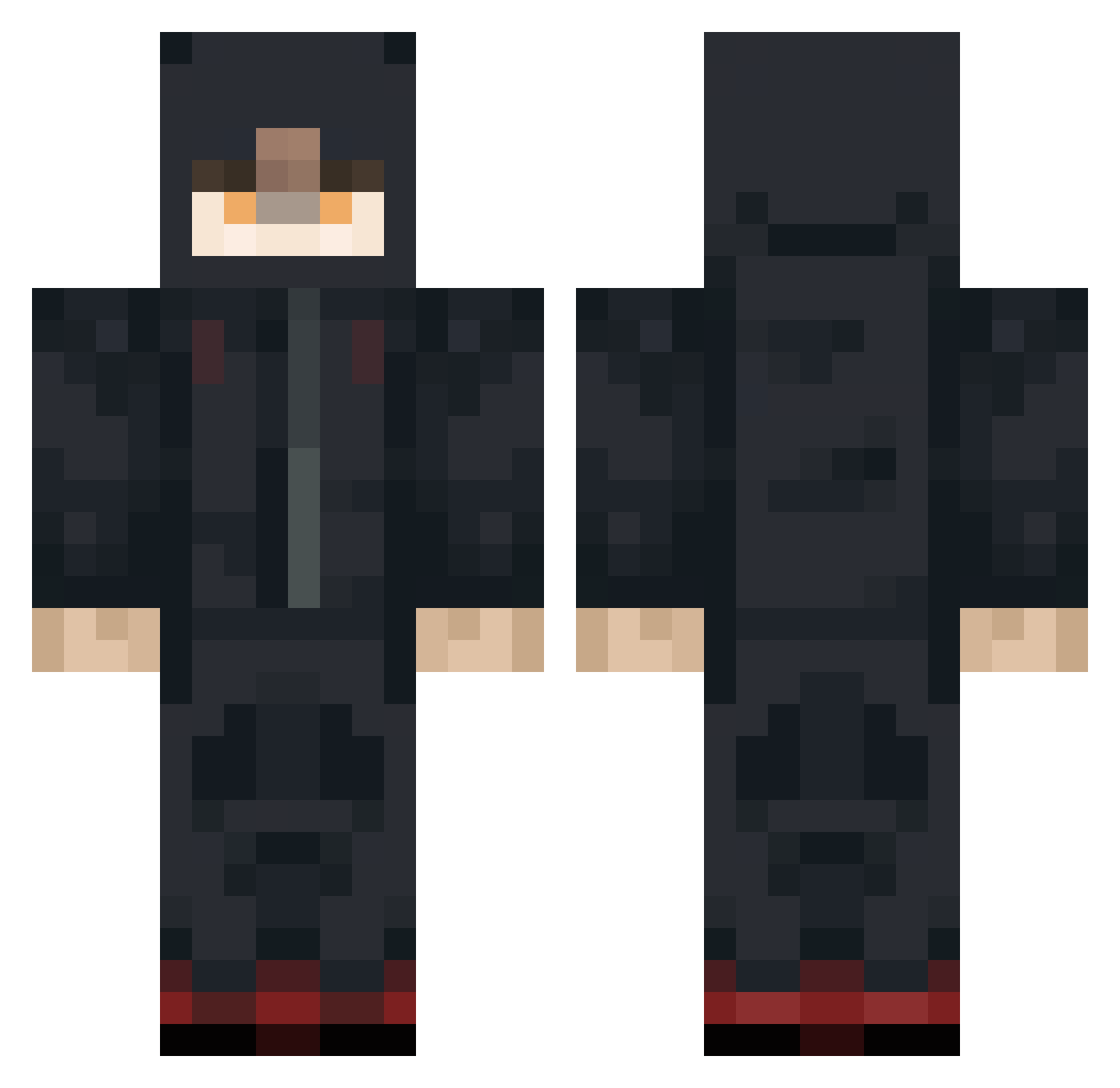 MasashiDarling Minecraft skin, front and back view