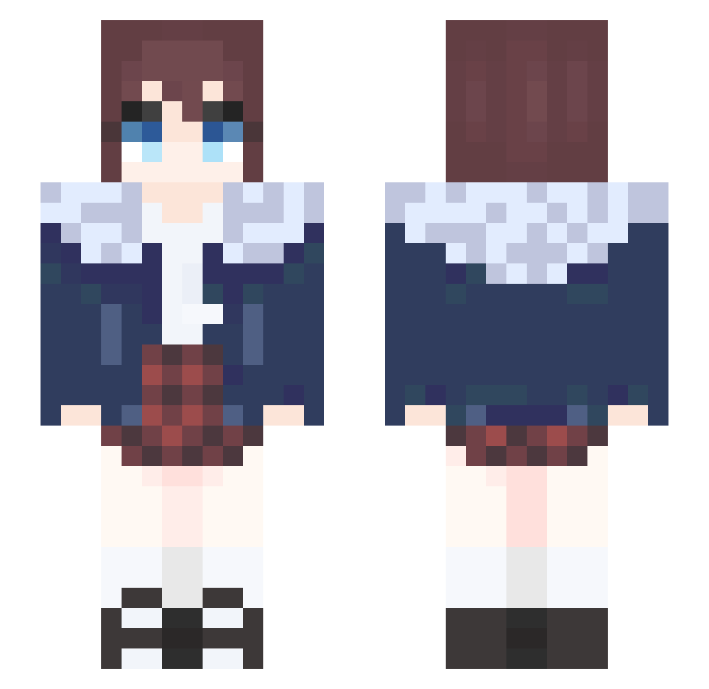 toufumochiii Minecraft skin, front and back view