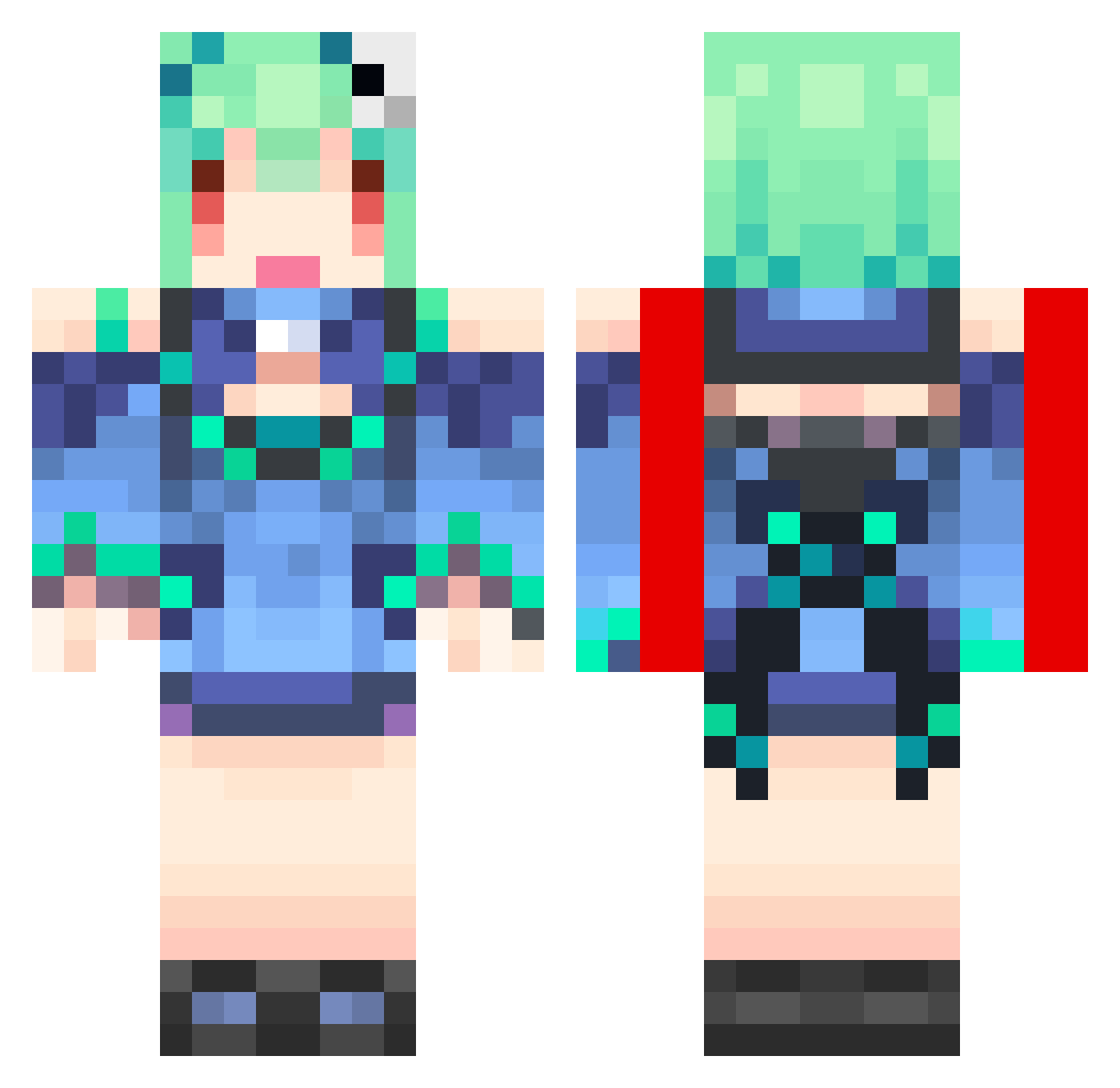 shootingstar_t Minecraft skin, front and back view
