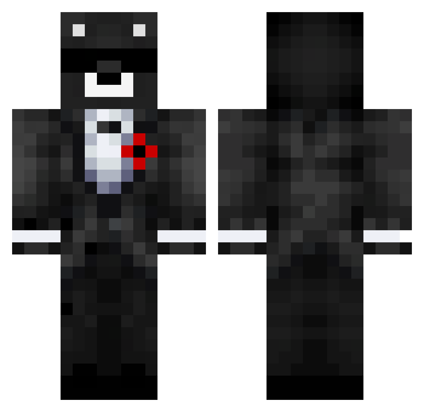 alvaroparo Minecraft skin, front and back view