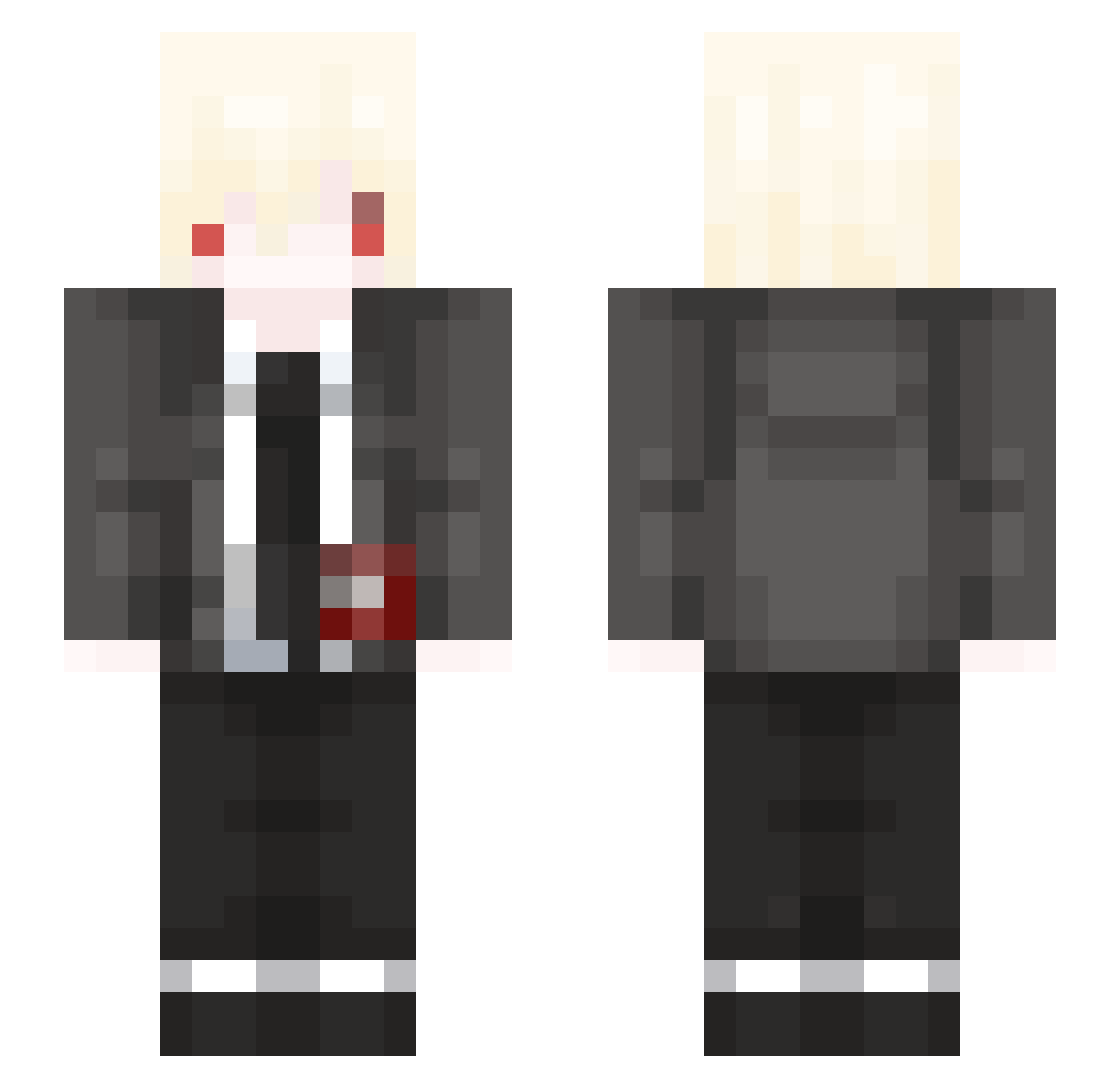 Mukou_Masui Minecraft skin, front and back view