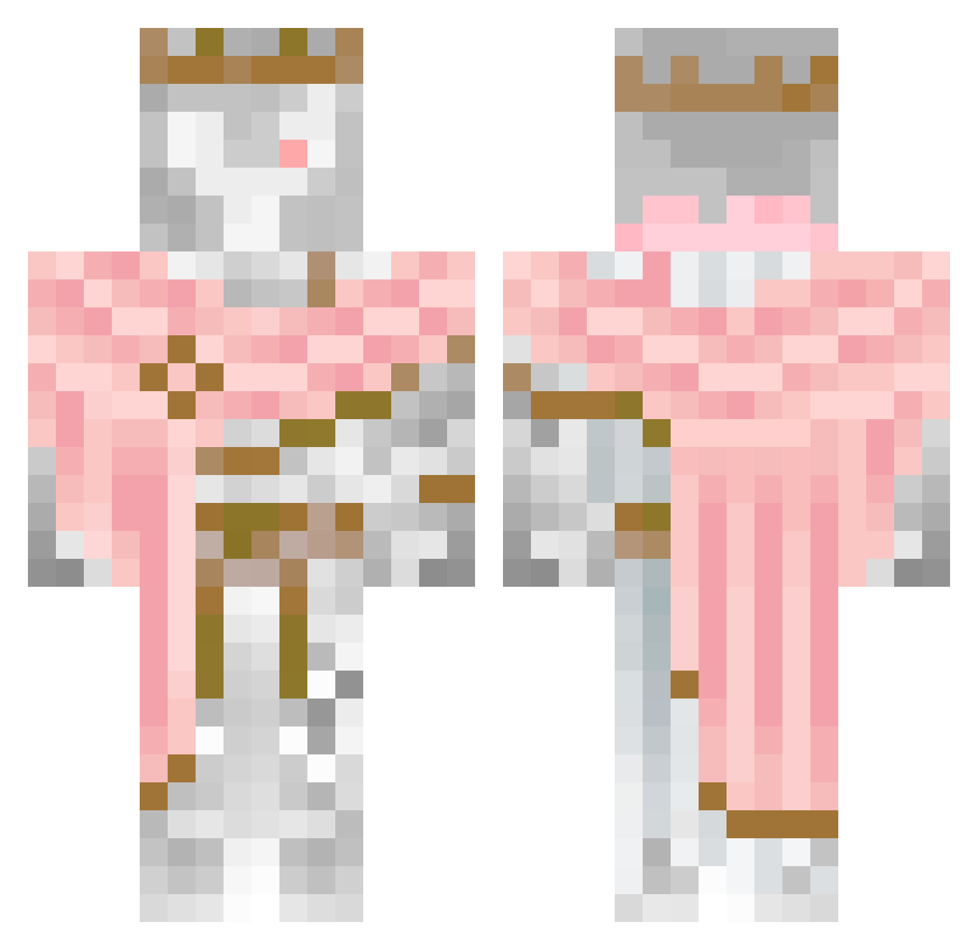 STARCLONE007 Minecraft skin, front and back view