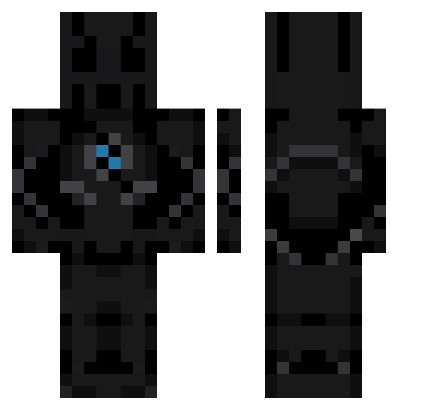 ArcherAssassin Minecraft skin, front and back view