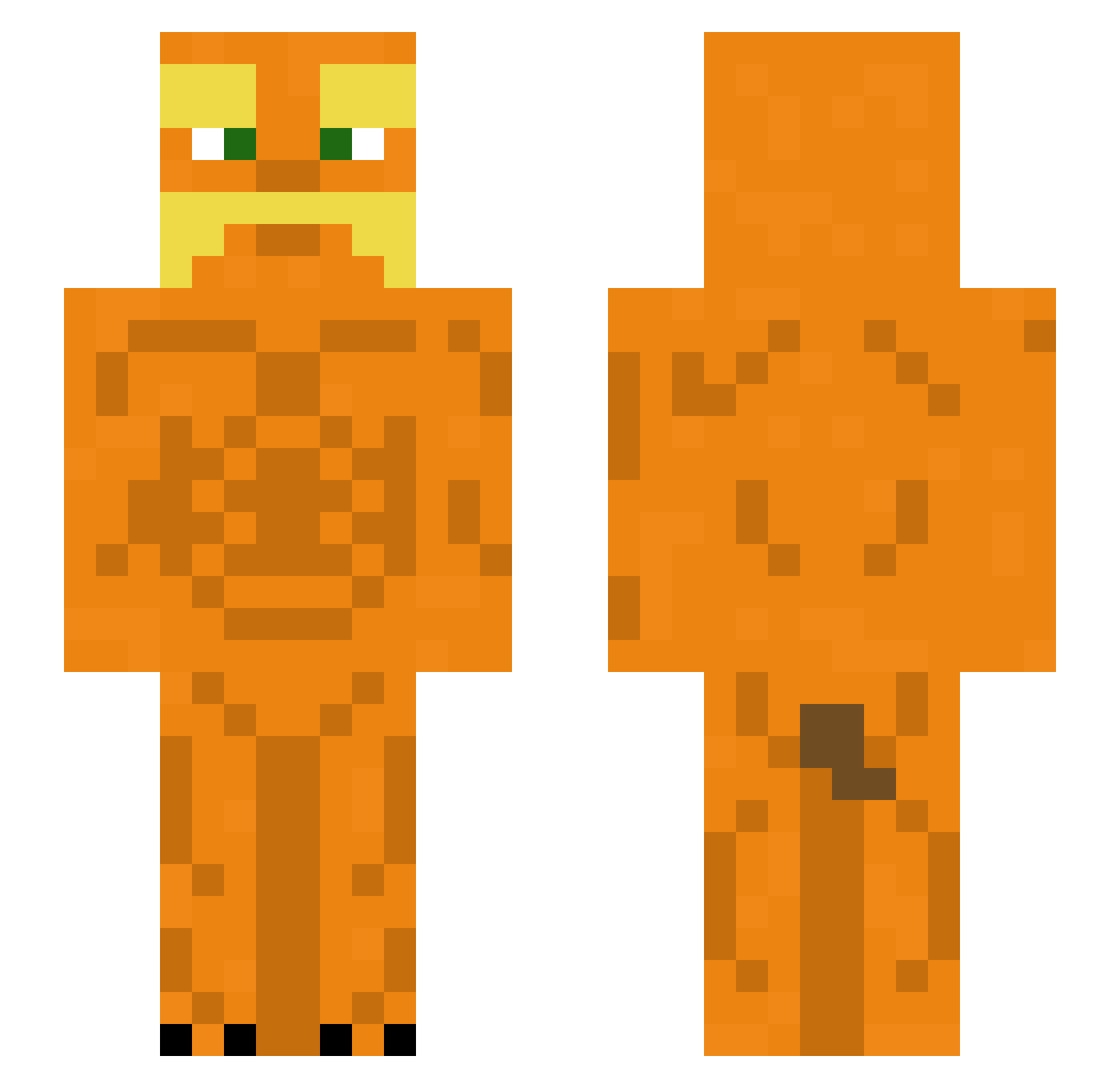 Pabodenabidat Minecraft skin, front and back view