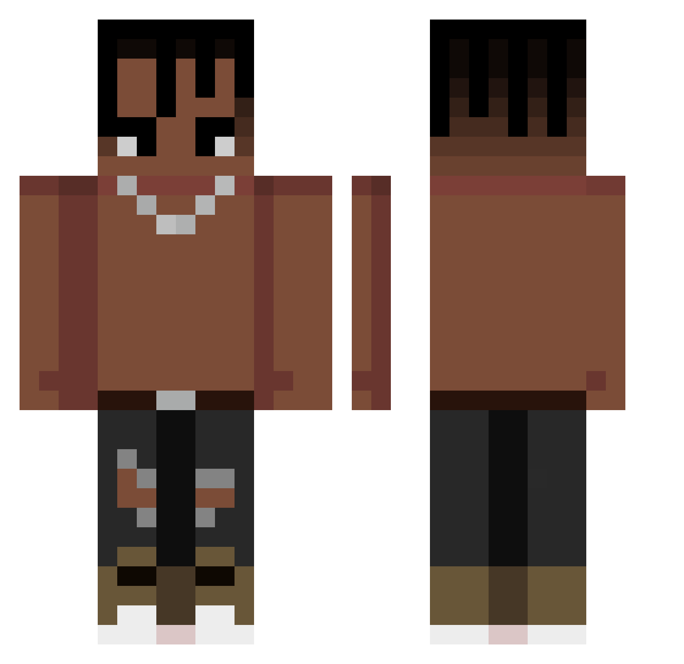 viblidok Minecraft skin, front and back view