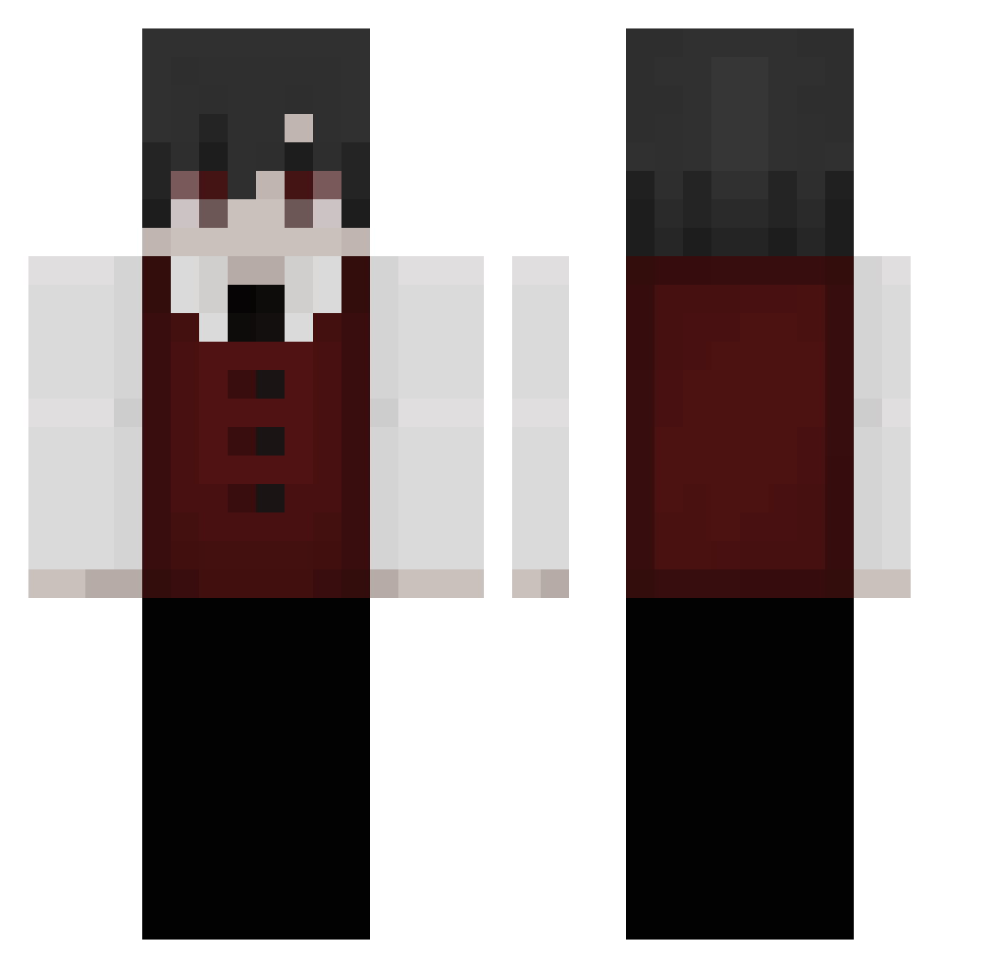 SKYiz_Hanma Minecraft skin, front and back view