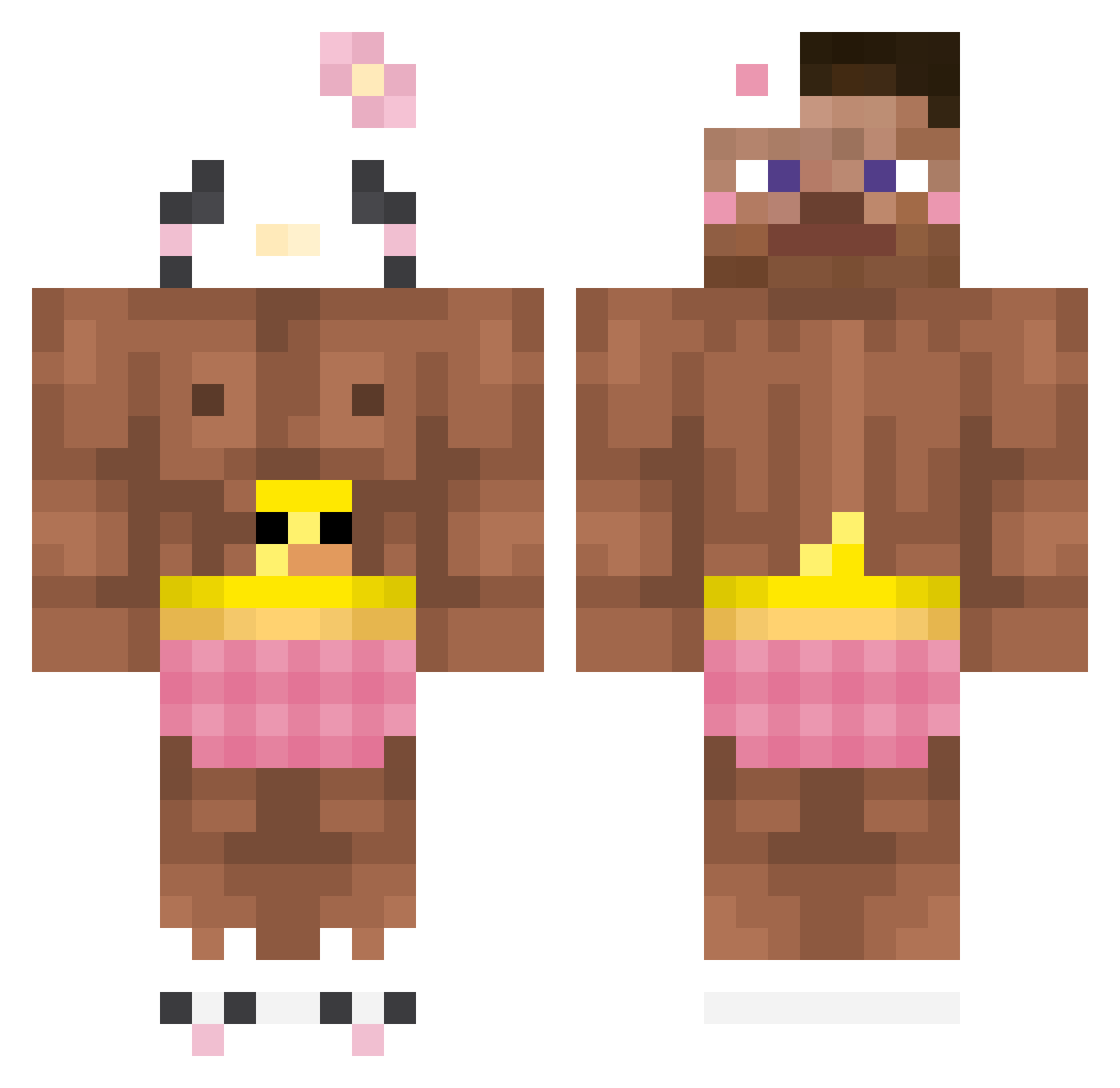 ILIOSLAH Minecraft skin, front and back view