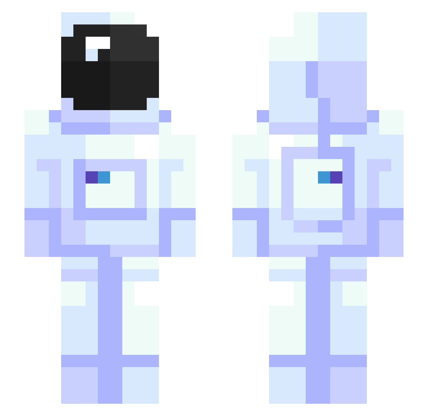 KBontop Minecraft skin, front and back view