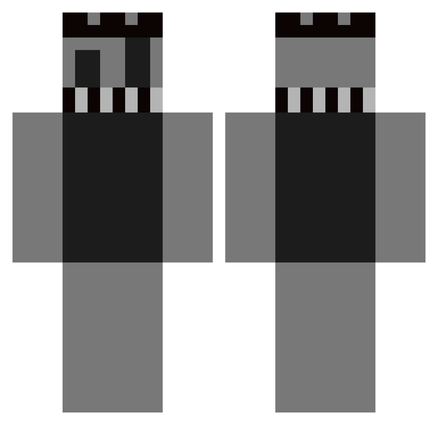 PokeyRex2014 Minecraft skin, front and back view