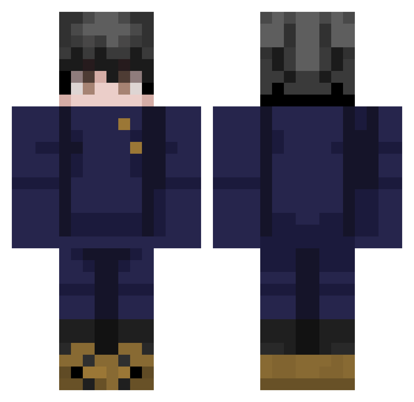 Basel654 Minecraft skin, front and back view