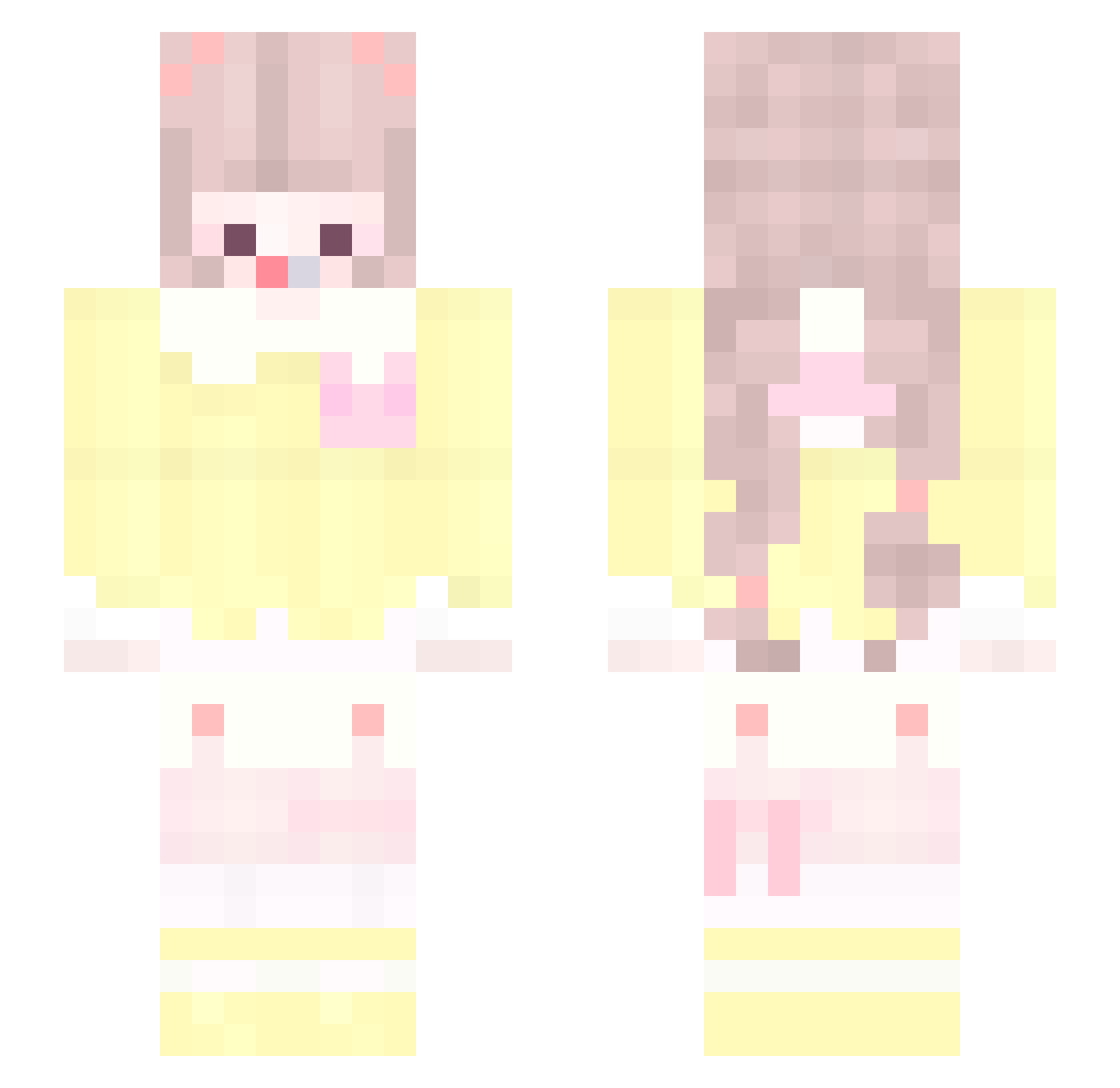 Psycho_0iq Minecraft skin, front and back view