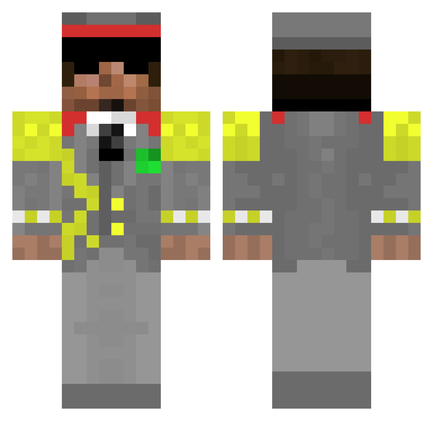 Der_Uebermensch Minecraft skin, front and back view
