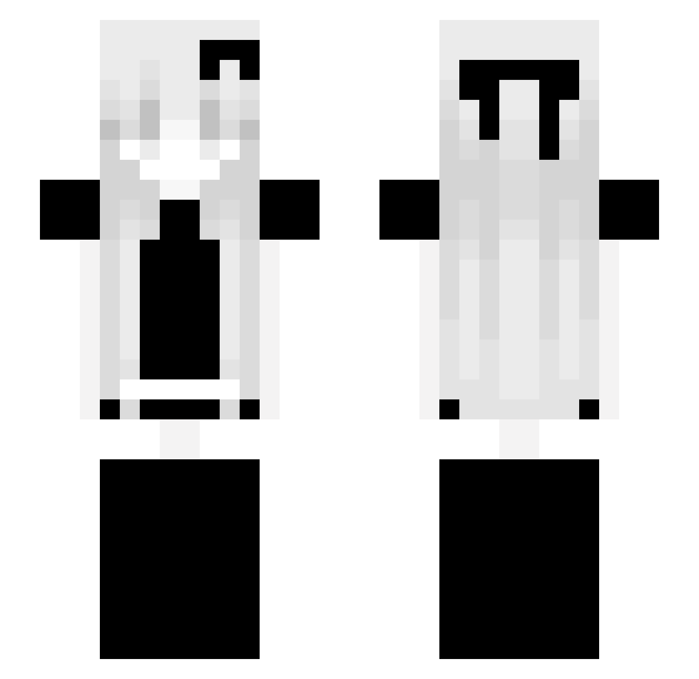 Bandjunior Minecraft skin, front and back view