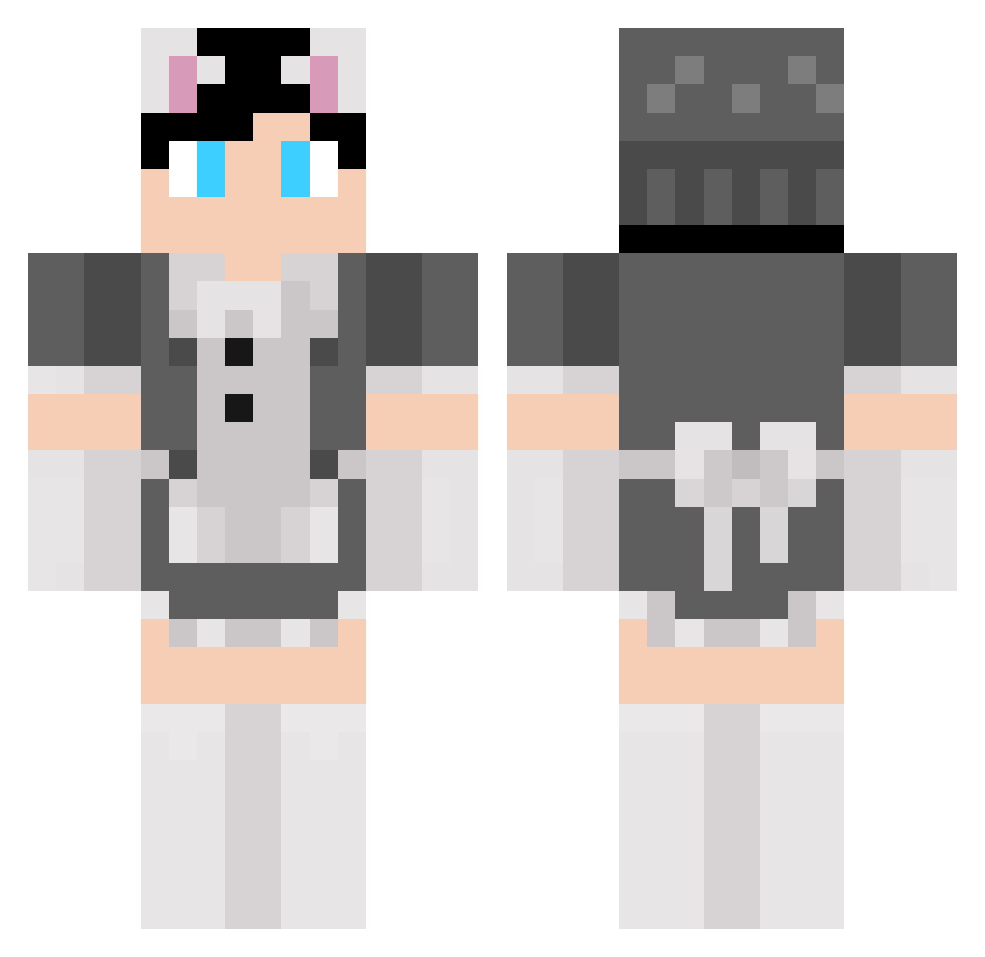 ShallowBrin Minecraft skin, front and back view