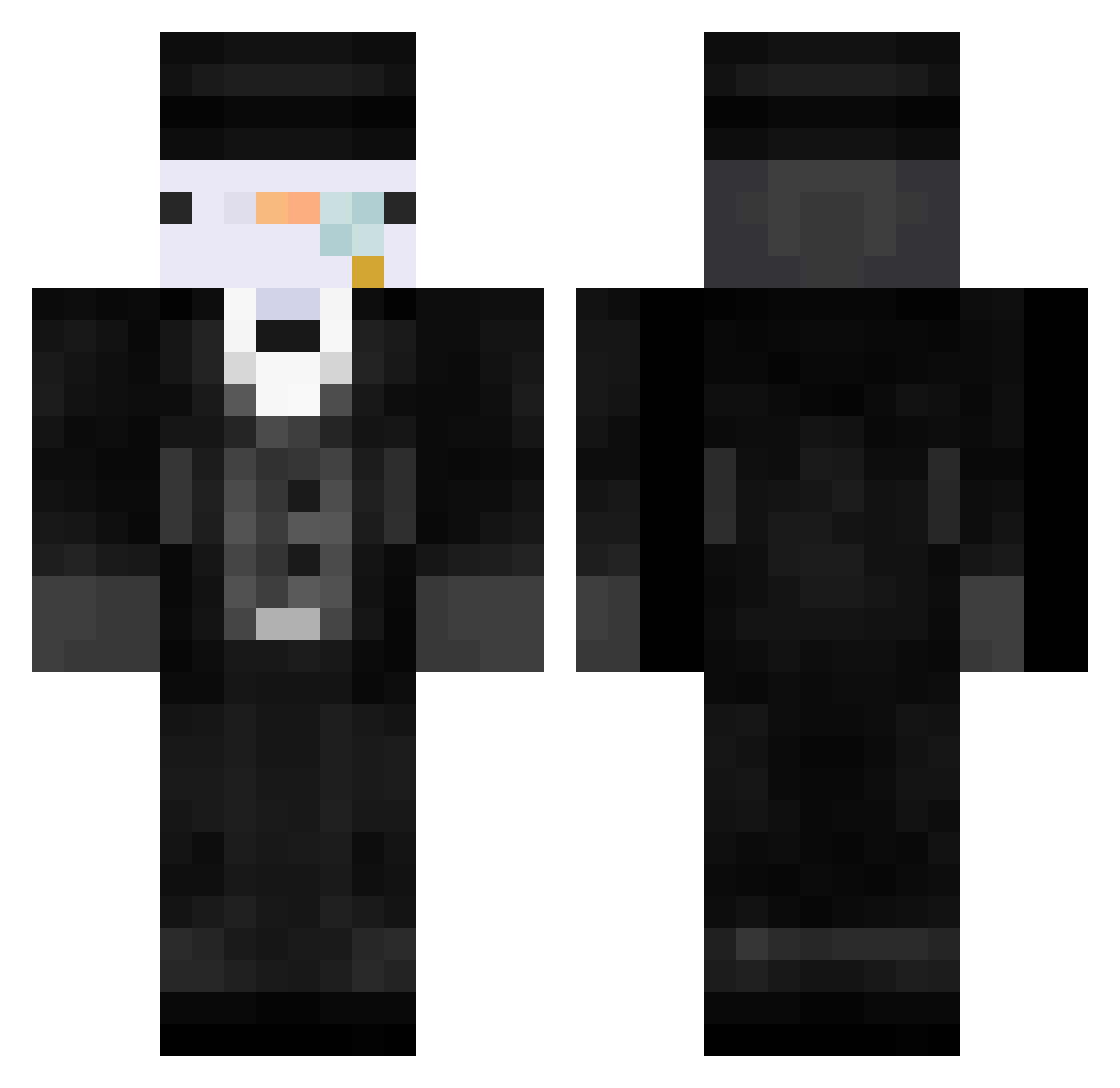 viciosDORGAS Minecraft skin, front and back view
