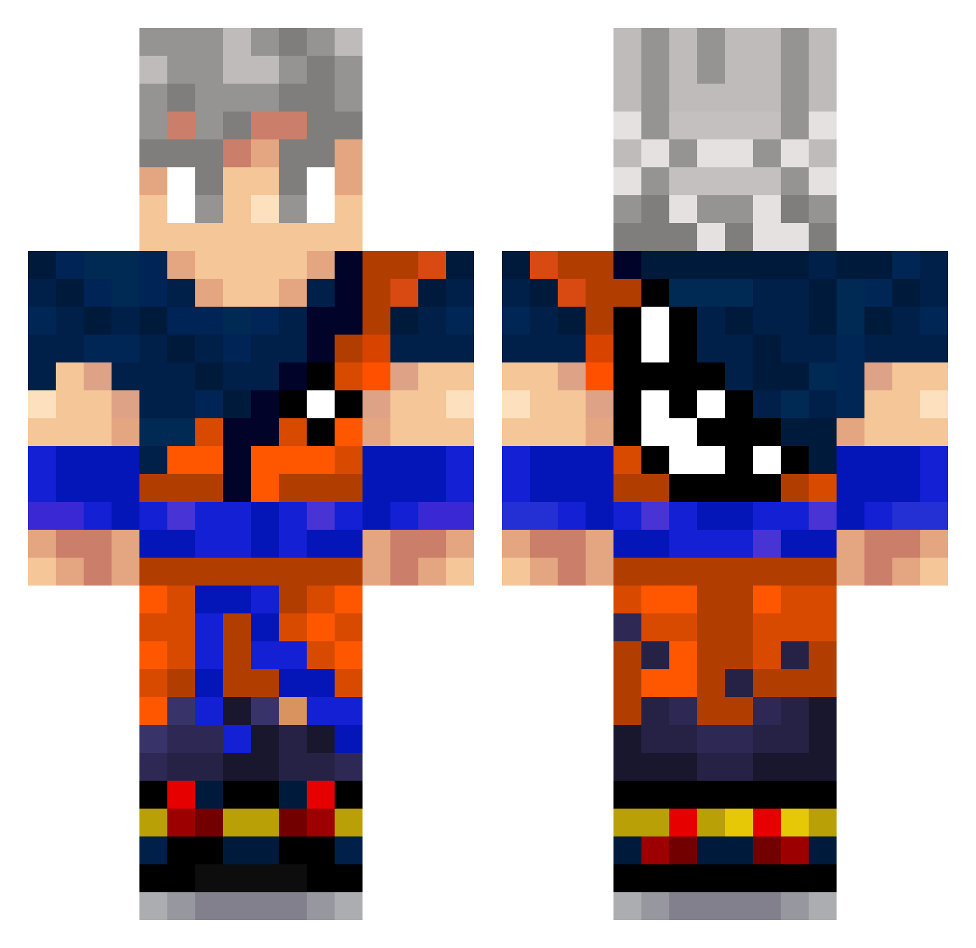 EG0MANIA21 Minecraft skin, front and back view