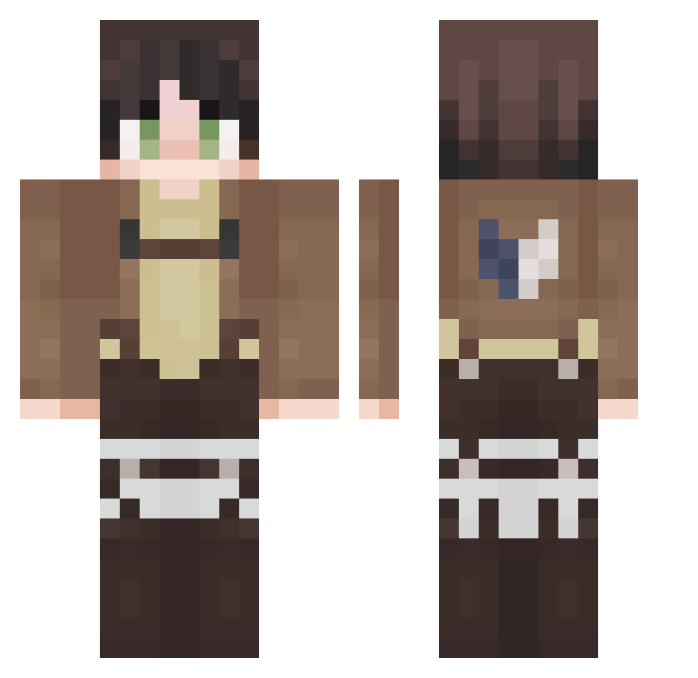 shadowek408 Minecraft skin, front and back view