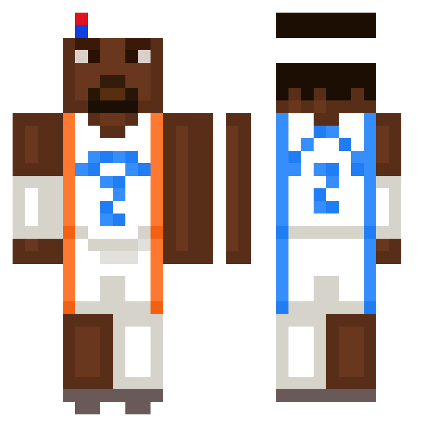tootieman12 Minecraft skin, front and back view